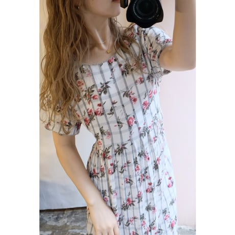 white flower one-piece