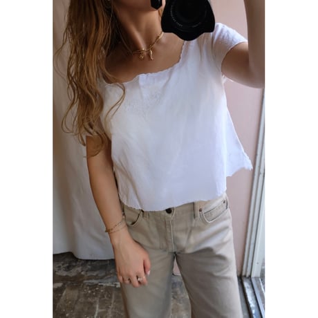 white embroidery blouse
