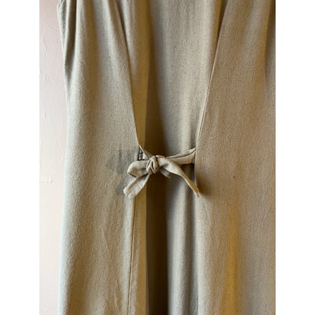 beige silk one-piece