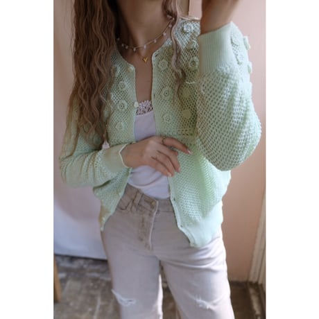 melon crochet cardigan