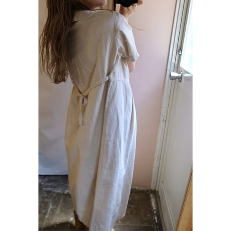 beige linen one-piece