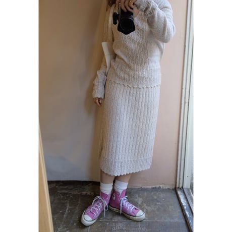 ivory knit set up