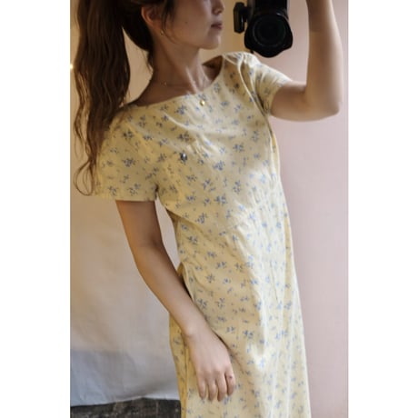 soft yellow flower one-piece