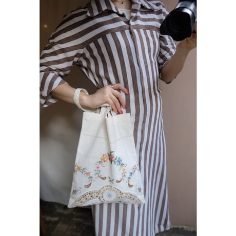 brown stripe one-piece
