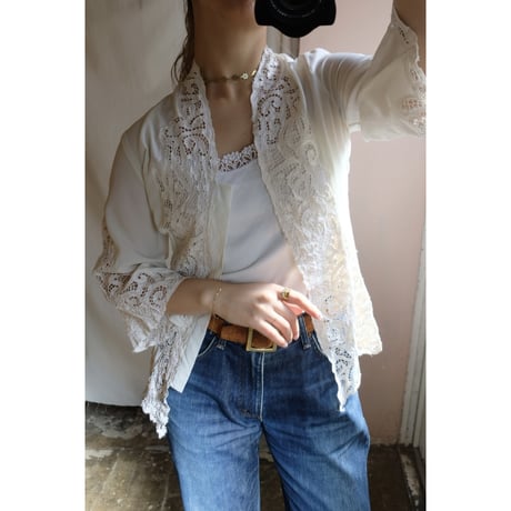 vintage white blouse