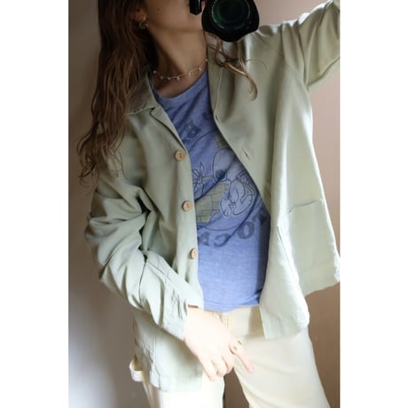 mint green jacket