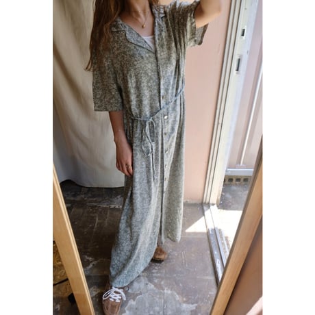 mint green flower one-piece