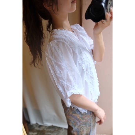 white embroidery blouse