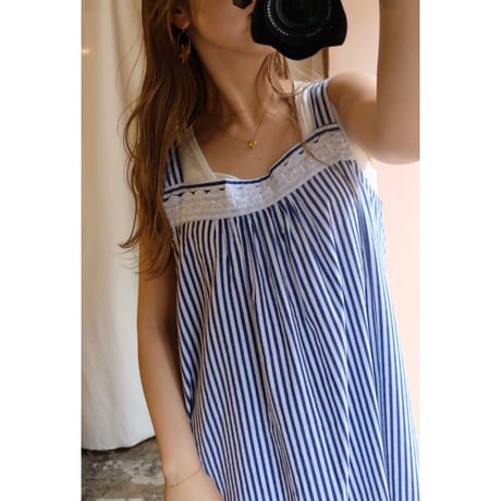 blue stripe one-piece