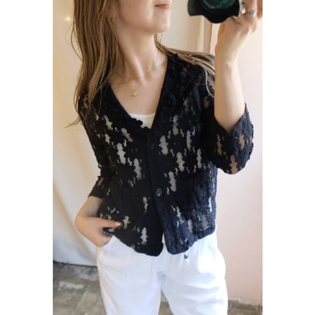 black flower jacket