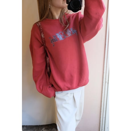 vintage red cat sweat