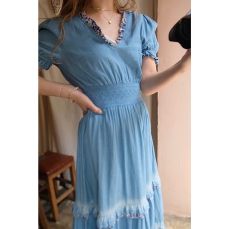 blue one-piece