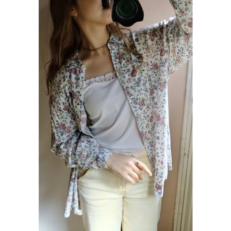 white flower shirt