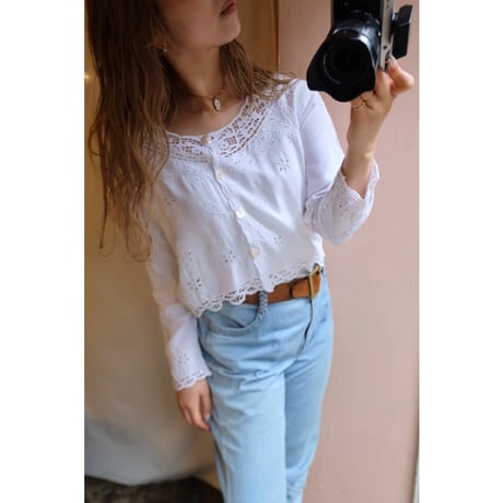 white lace blouse