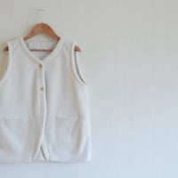 メルトンフリースのあったかベスト アイボリー