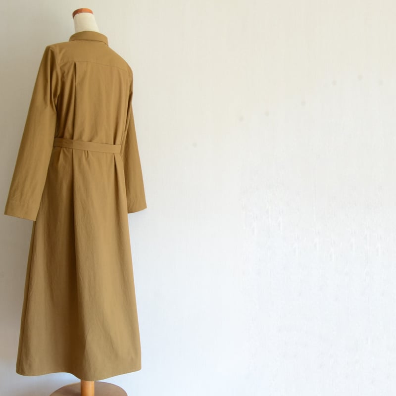 馬布のシャツワンピース キャメルブラウン | セミオーダーのお店 Maite