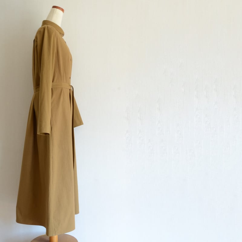 馬布のシャツワンピース キャメルブラウン | セミオーダーのお店 Maite