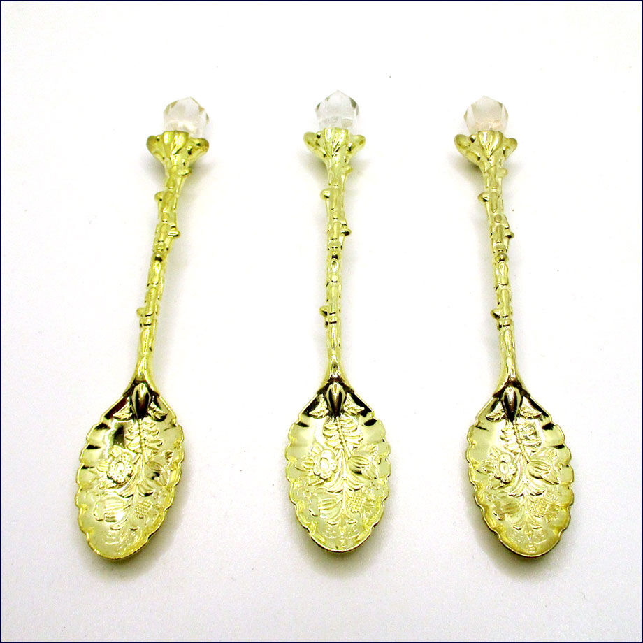 イタリアで購入　天然水晶装飾　クリスタルスプーン 5本セット　新品 Amazon.co.jp: Crystal Fountains(クリスタルファウンテン) スプリット