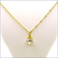 ラインストーンシンプルネックレス　U0102