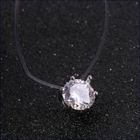 シリコンワイヤーダイヤモンドネックレス　U0080