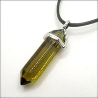 六角柱パワーストーンネックレス（煙水晶）U0135