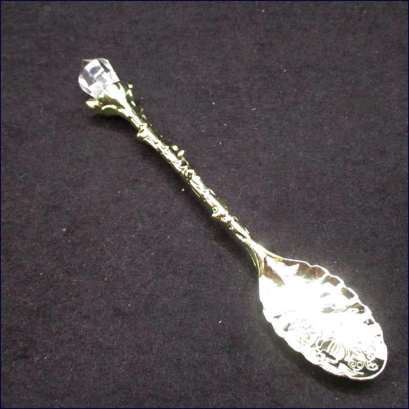 水晶の装飾スプーン 3本セット（金）U0055 | 国際協力NGOユートピア