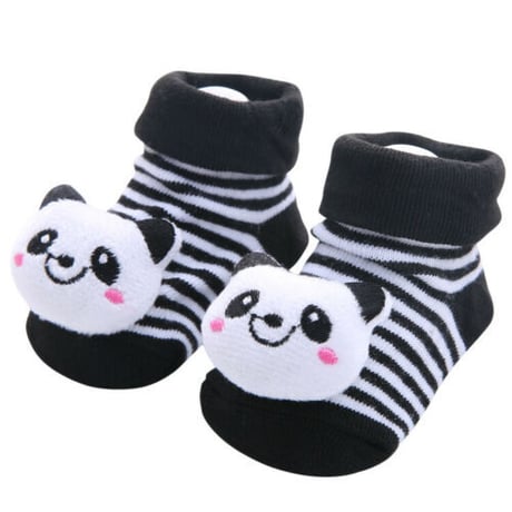 赤ちゃん用すべり止め付き靴下（パンダ）U0117
