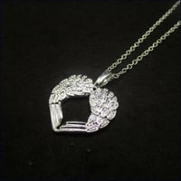 シルバーハートネックレス　U0114