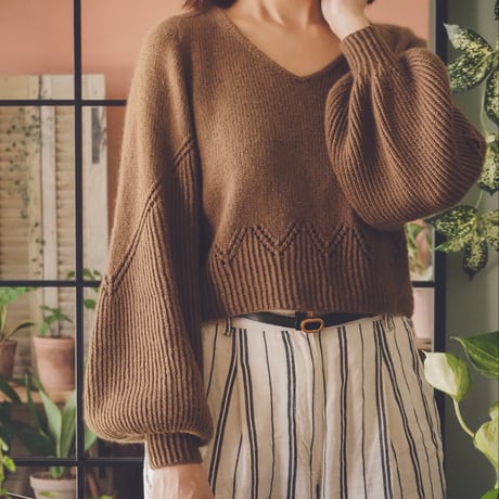 日本語文章パターン付キット Afra Sweater