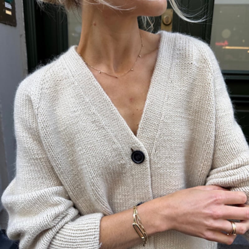 日本語文章パターン付キット Champagne Cardigan | K2tog Yarn a