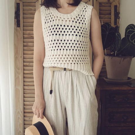 日本語文章パターン付キット Rota Sleeveless Top (Line & Long version)