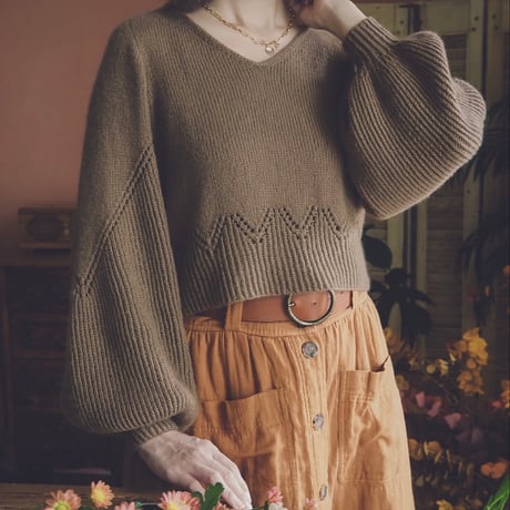 日本語文章パターン付キット Afra Sweater