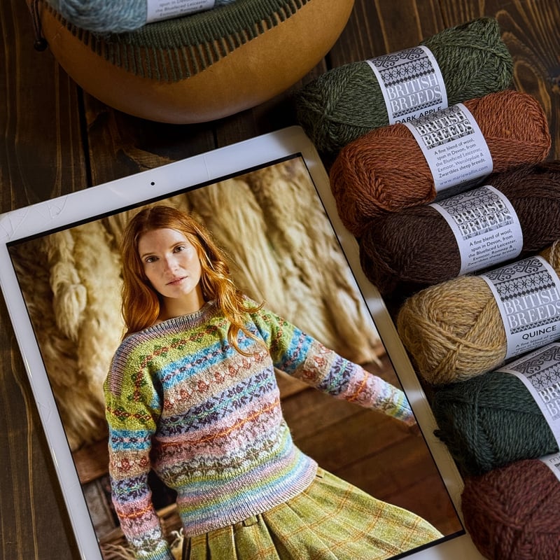 条件付翻訳編図キット Rydal from Cumbria | K2tog Yarn and