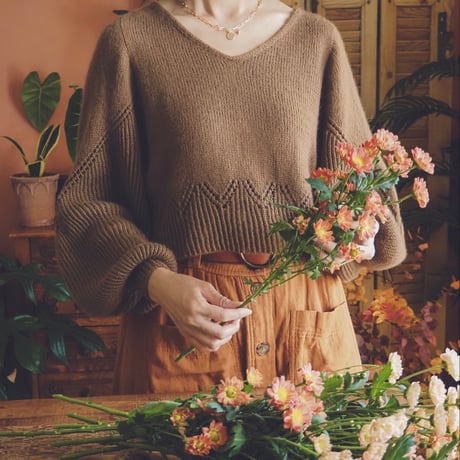 日本語文章パターン付キット Afra Sweater