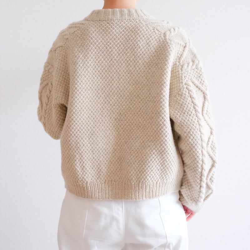 極美品★45R コットンカーディガン ギマ908KNITTY CARDIGAN Yonetomi NEW BASIC｜ギマ コットン ニット カーディガン 95-242