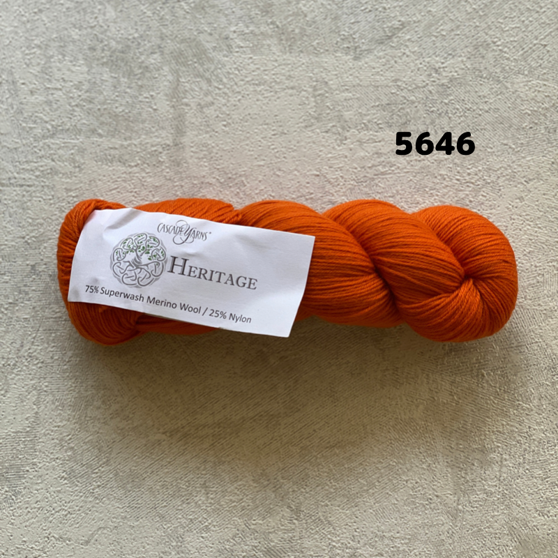 Cascade] Heritage - 5646(Pumpkin) | K2tog Yarn