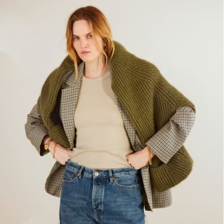 日本語文章パターン付キット Penny Cardigan from 2409 DIY