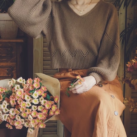 日本語文章パターン付キット Afra Sweater