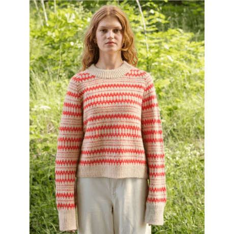 日本語文章パターン付キット Kleiva Ladies Sweater from 2410 Norske Ikoner