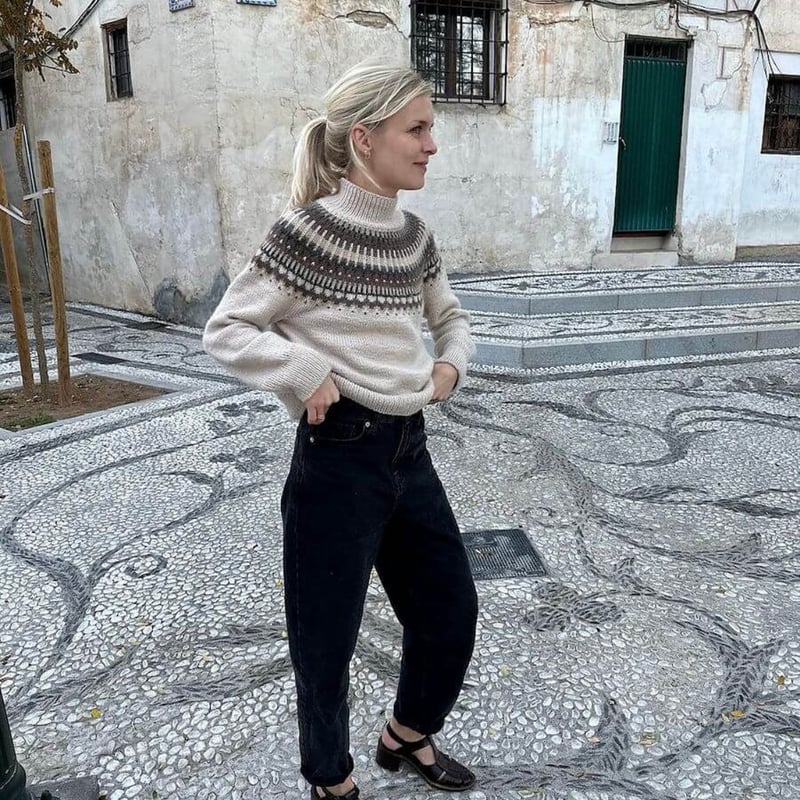 日本語文章パターン付キット Celeste Sweater | K2tog Yarn and