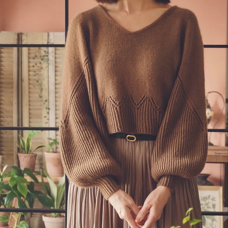 日本語文章パターン付キット Afra Sweater