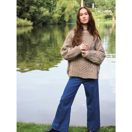 日本語文章パターン付キット Wilbur Cable Sweater
