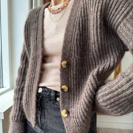 日本語文章パターン付キット Agnete Cardigan