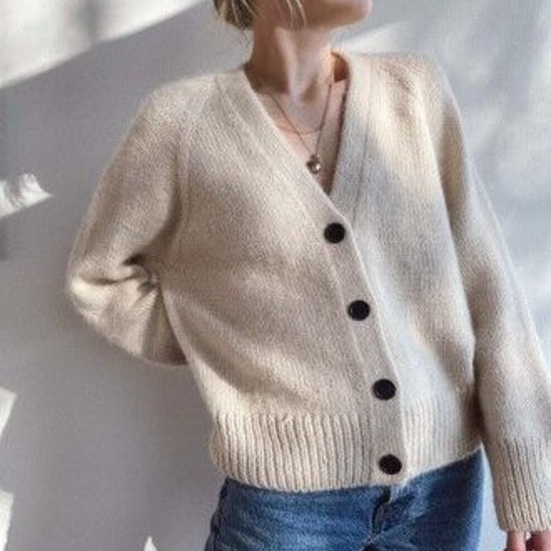 翻訳編図付キット Champagne Cardigan | K2tog Yarn and Ha