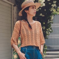 日本語文章パターン付キット Kylie Pullover 半袖