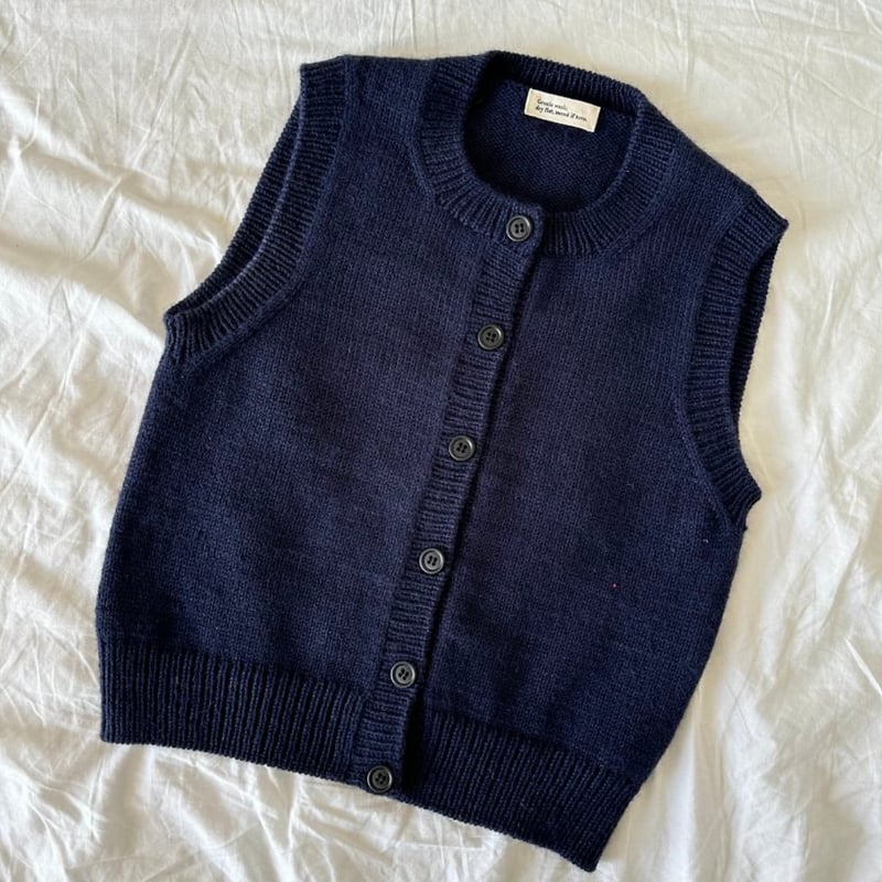 新品未使用‼️タグあり‼️DOUBLE FACE KNIT VEST Natural Cotton Double Face Knit Vest