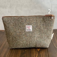[K2tog] original pouch (Harris Tweed 2)