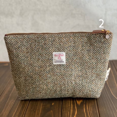 [K2tog] original pouch (Harris Tweed 2)