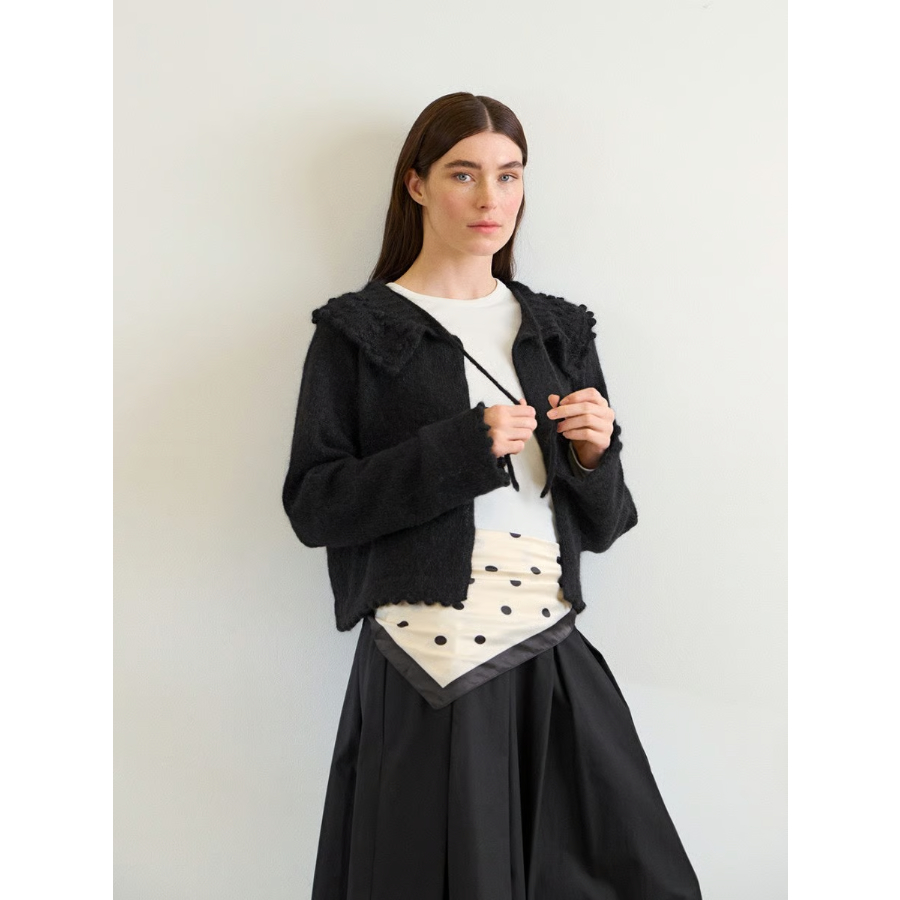 日本語文章パターン付キット Lilly Blouse | K2tog Yarn and Han