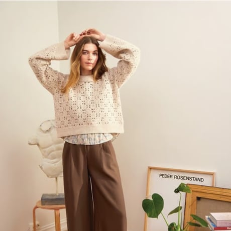 日本語文章パターン付キット Fleur Sweater from 2403 DIY